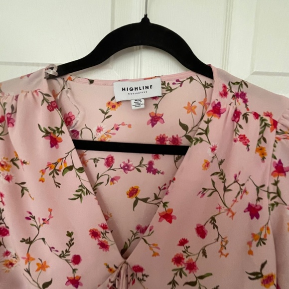 The Bay Highline Collective Long Sleeve Floral Pink Blouse - Picture 2 of 4